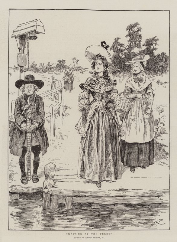 Warten an der Fähre von Gordon Frederick Browne