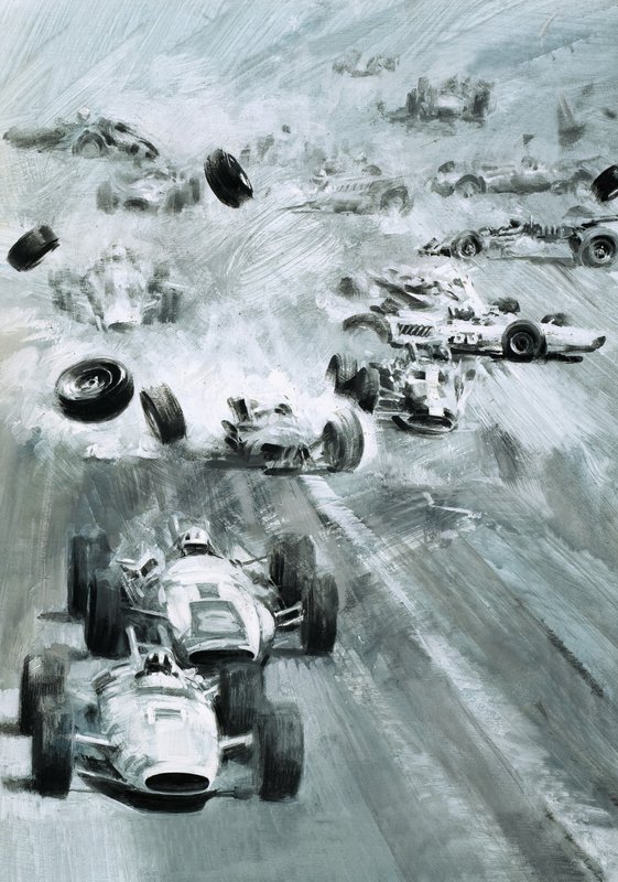 Autos, die beim Indianapolis 500 crashen von Graham Coton