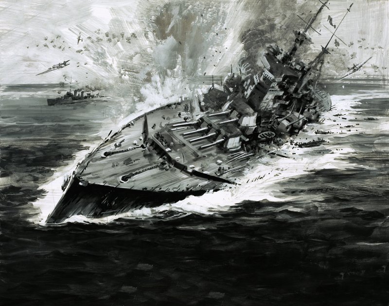 Sinkendes Schlachtschiff von Graham Coton