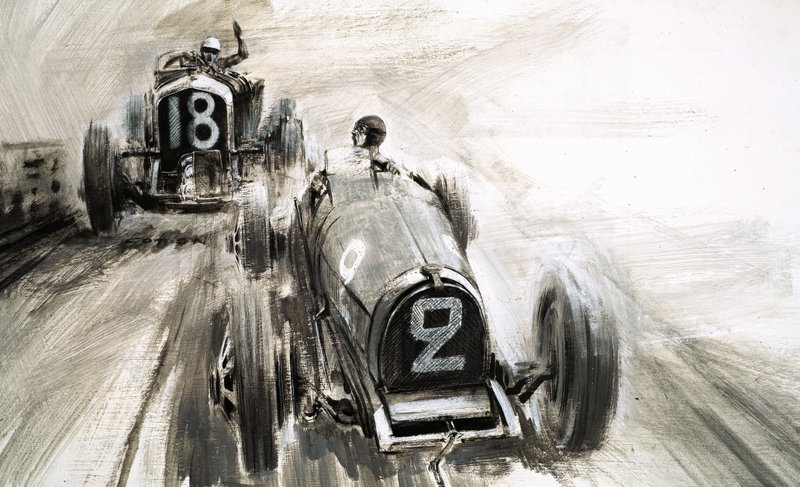 Tim Birkin fährt in Brooklands von Graham Coton