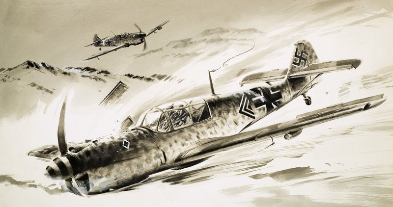 Unidentifiziertes deutsches Flugzeug von Graham Coton