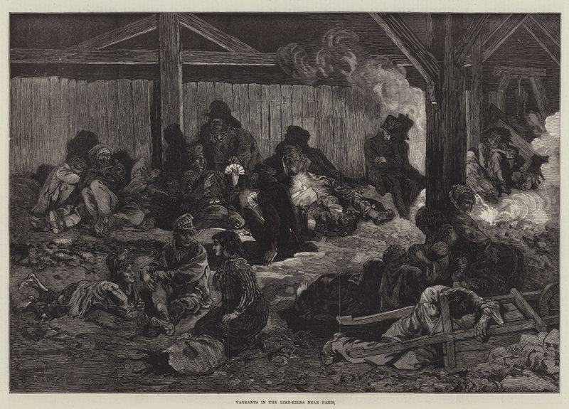 Vagabunden in den Kalköfen bei Paris von Guillaume Regamey