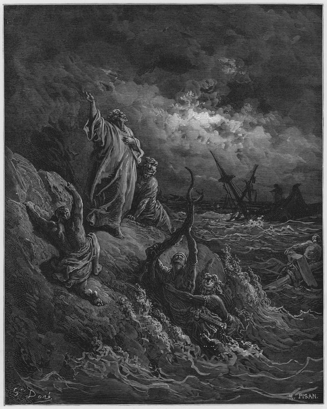 Paulus erleidet Schiffbruch von Gustave Dore