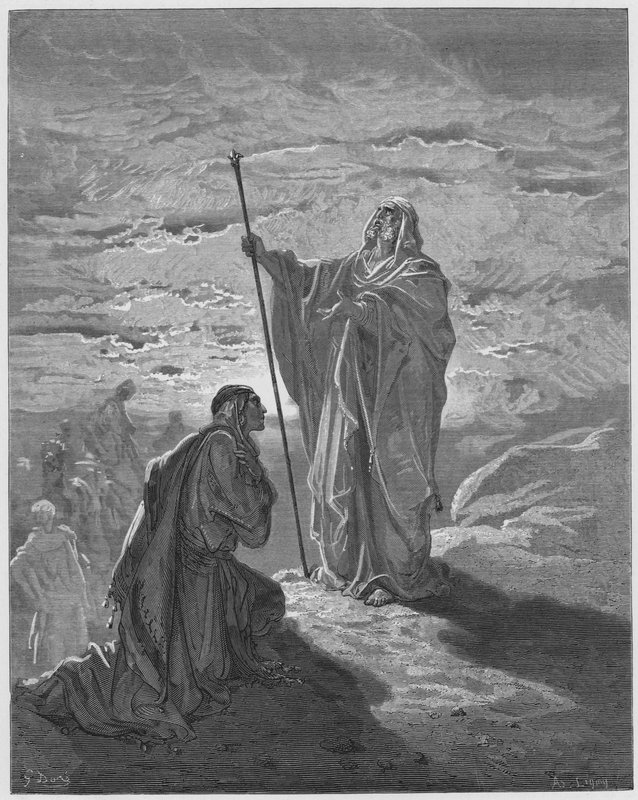 Samuel segnet Saul von Gustave Dore