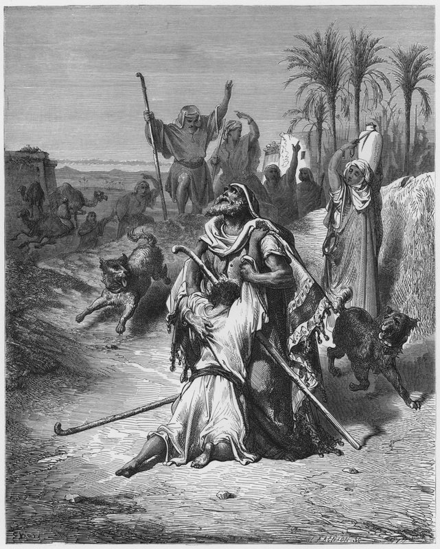 Der verlorene Sohn in den Armen seines Vaters von Gustave Dore