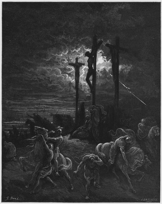 Die Dunkelheit bei der Kreuzigung von Gustave Dore