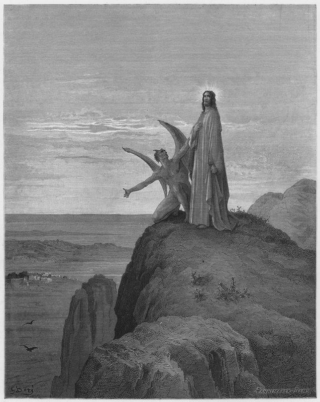 Die Versuchung Jesu von Gustave Dore