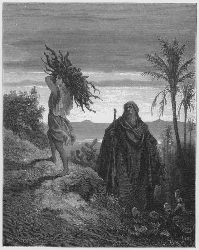 Die Prüfung von Abrahams Glauben von Gustave Dore