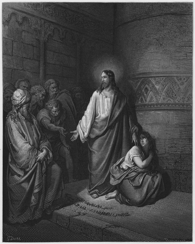 Die Ehebrecherin von Gustave Dore