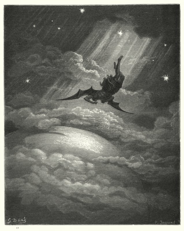 Illustration von Gustave Doré für Miltons Paradise Lost, Buch III, Zeilen 739-741 von Gustave Dore