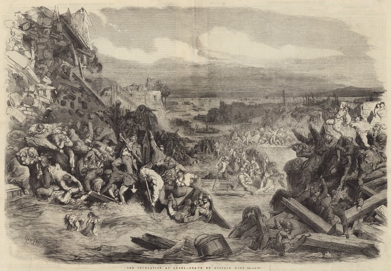 Die Überschwemmung in Lyon von Gustave Dore