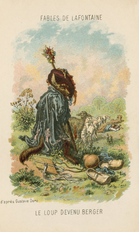 Der Wolf, der Schäfer spielte von Gustave Dore