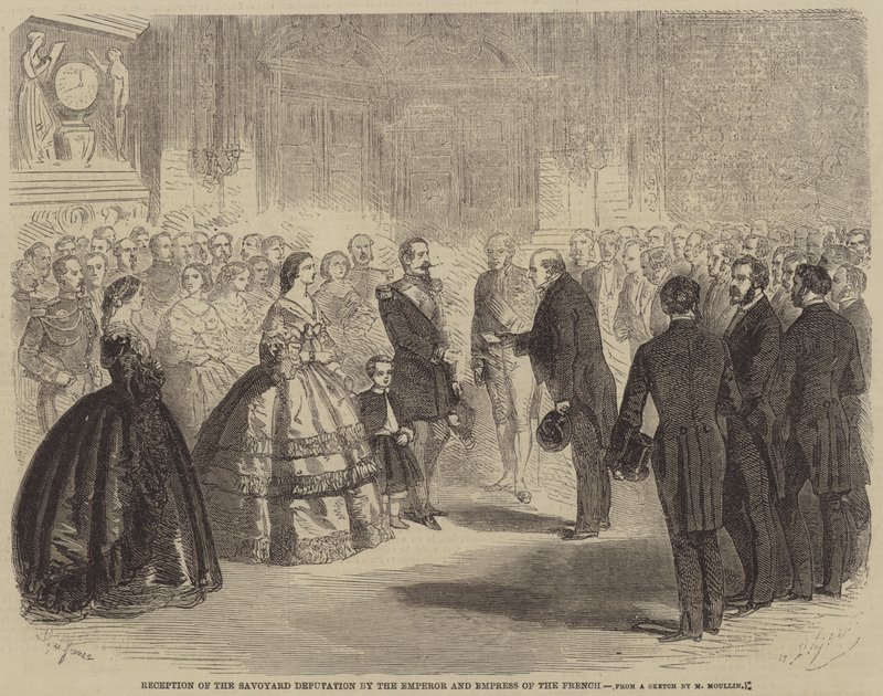 Empfang der Savoyer Deputation durch den Kaiser und die Kaiserin von Frankreich von Gustave Janet