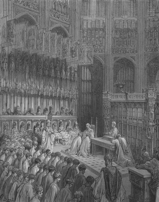 Kinderbestätigung in Westminster von Gustave after Dore