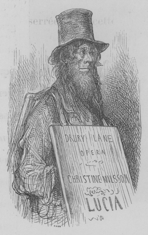 Das wandelnde Plakat von Gustave after Dore