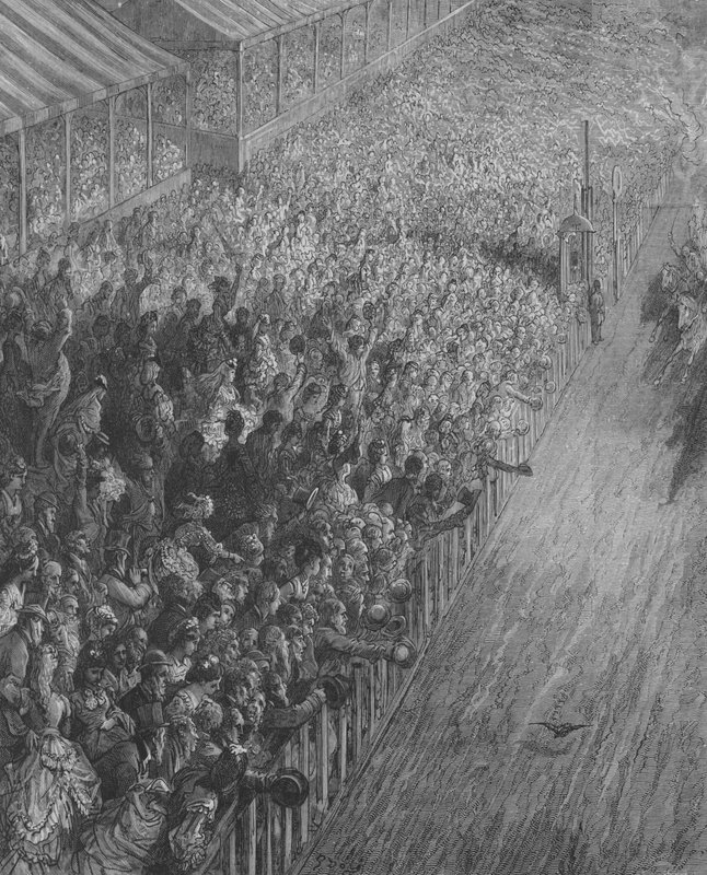 Das Derby, Das Ende des Rennens von Gustave after Dore