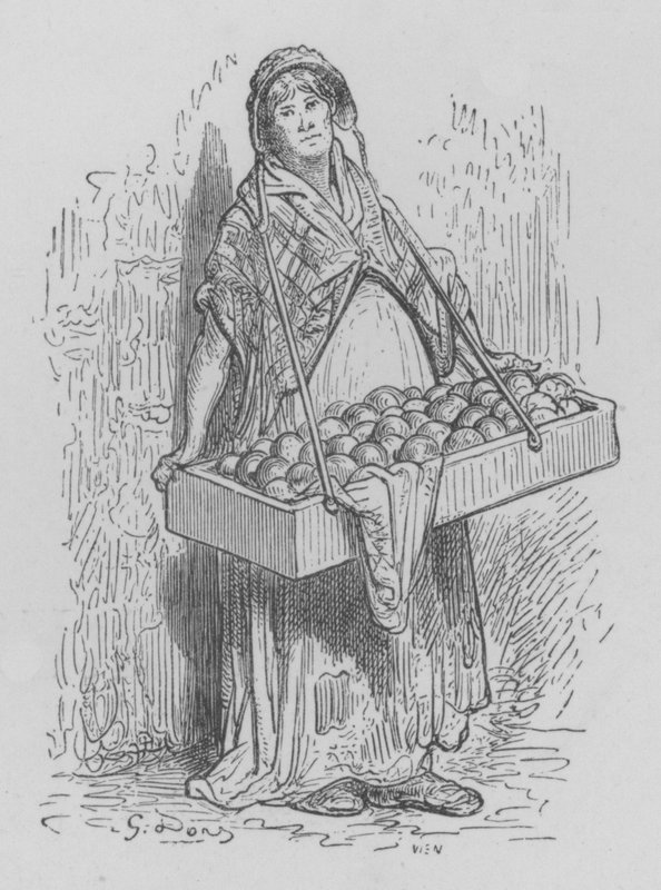 Die Orangenverkäuferin von Gustave after Dore