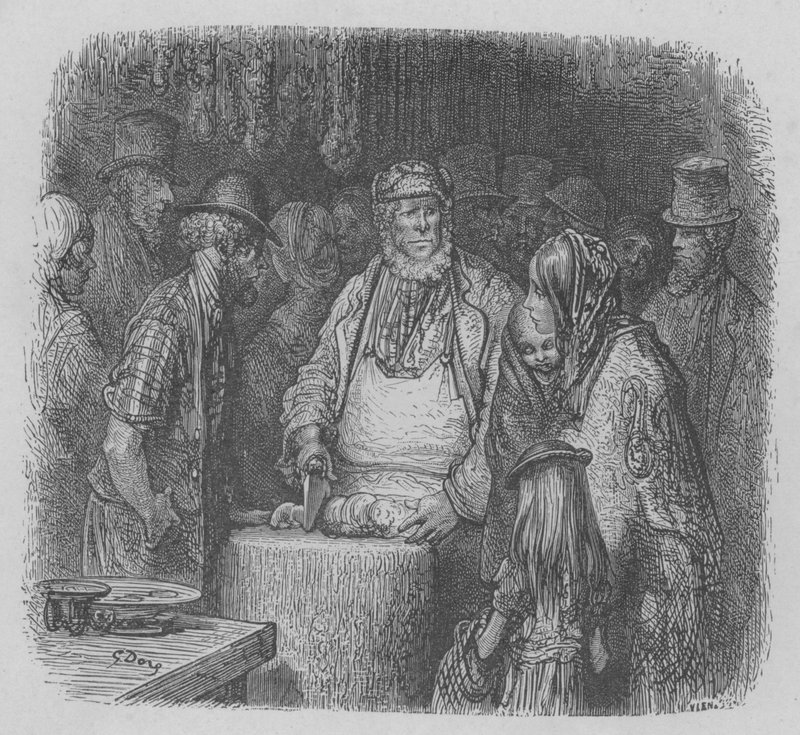 Der Metzger bei der Arbeit von Gustave after Dore