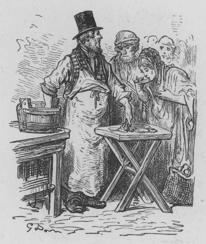 Austernhändler von Gustave after Dore