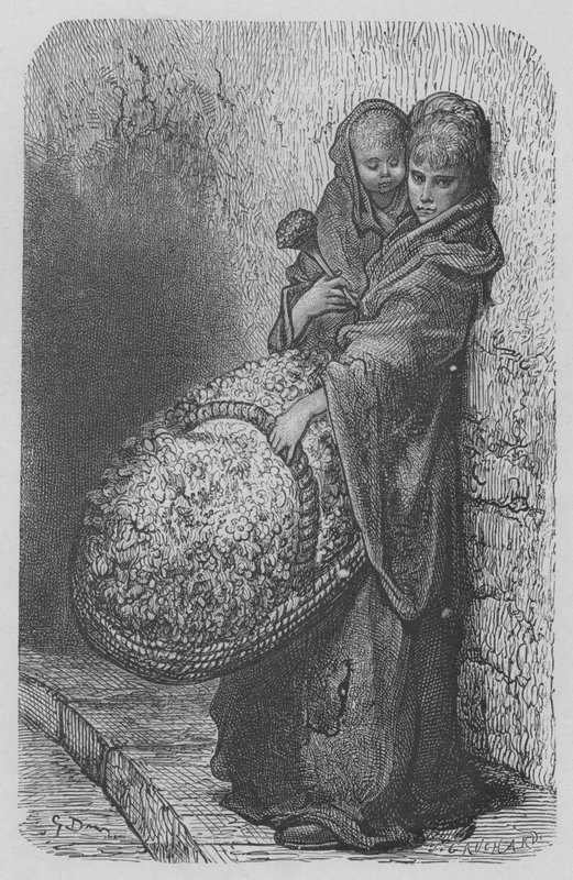 Blumenverkäuferin von Gustave after Dore