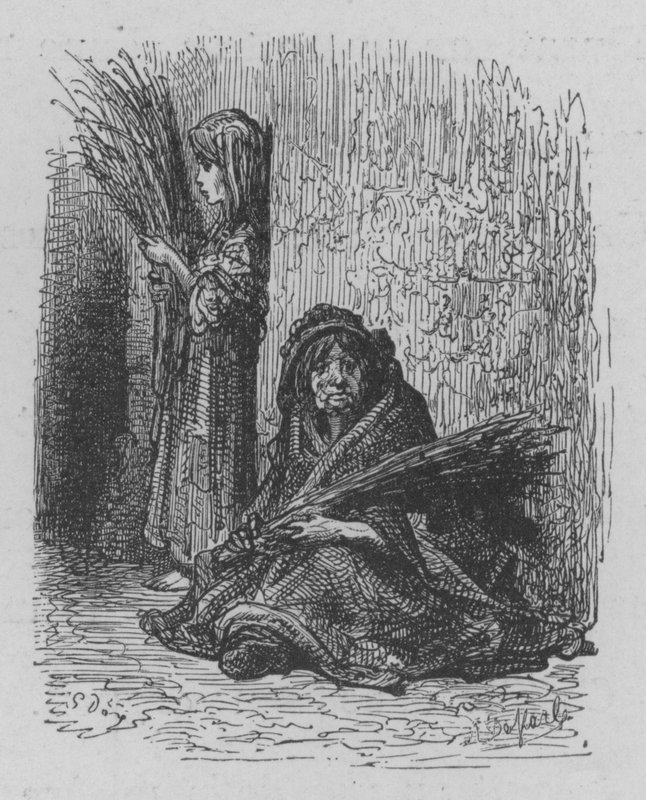 Lavendelverkäuferinnen von Gustave after Dore