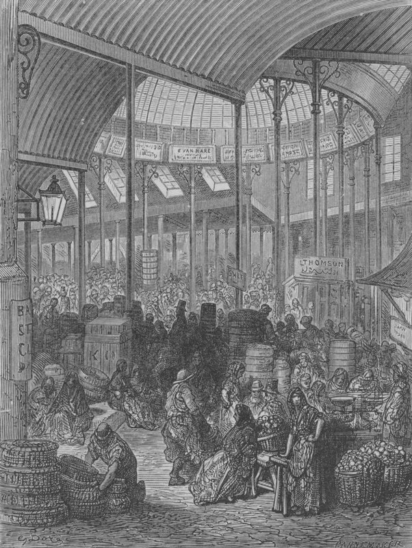 Gemüse- und Obstmarkt von Gustave after Dore