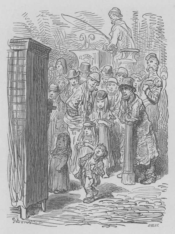 Punch und Judy, Wandertheater von Gustave after Dore