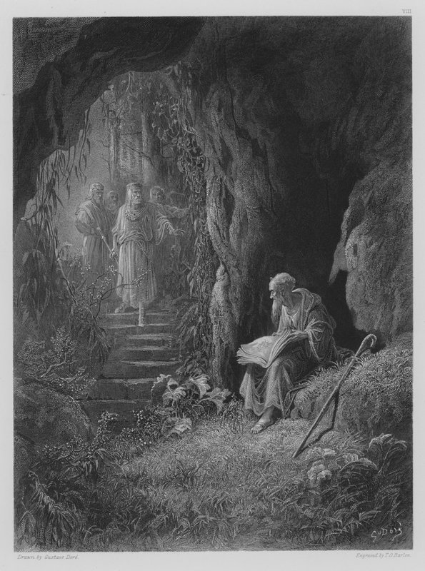 Die Höhlenszene von Gustave after Dore