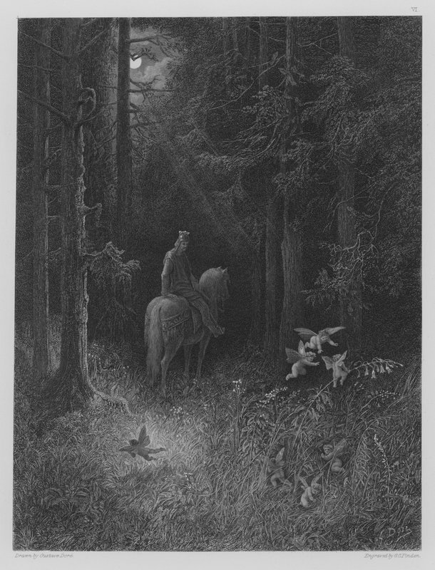Die freudigen Geister von Gustave after Dore