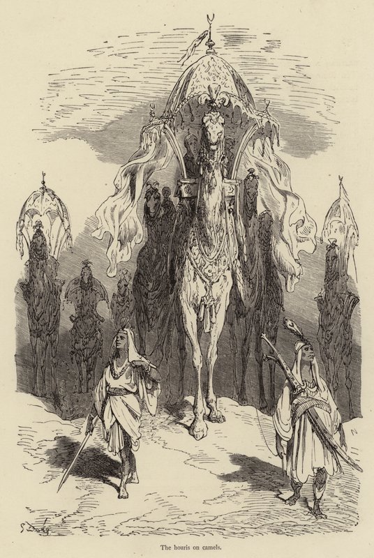 Die Huri auf Kamelen von Gustave after Dore