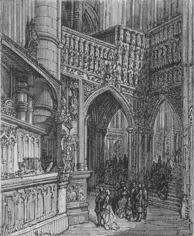 Westminster, schräger Blick von Gustave after Dore