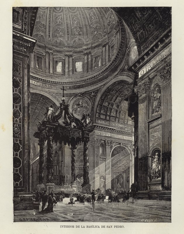 Innenraum der Petersbasilika von Gustave Bauernfeind