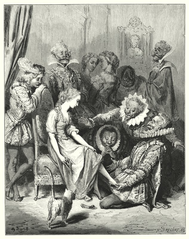 Cendrillon; Aschenputtel (Gravur) von Gustave Dore