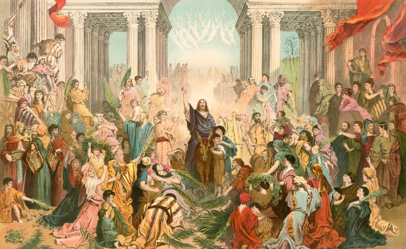 Jesus zieht in Jerusalem ein von Gustave Dore
