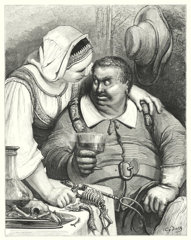 Der kleine Däumling (Gravur) von Gustave Dore