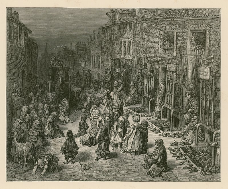 Seven Dials, London von Gustave Dore