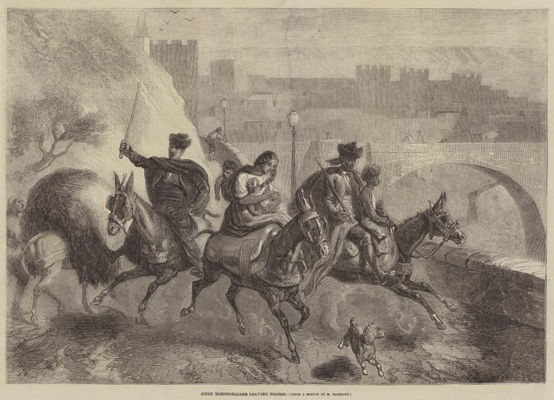 Zigeunerpferdehändler verlassen Toledo von Gustave Janet