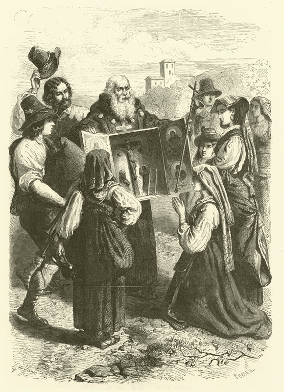 Der Reliquienaussteller, Italien von Gustave Janet