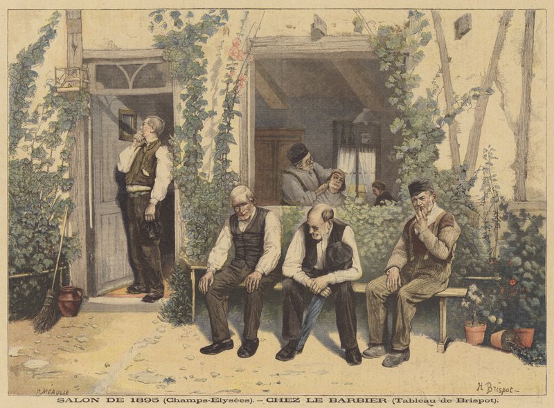 Chez le barbier (Beim Barbier) von H. Brispot