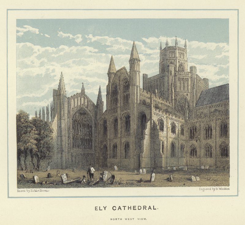 Ely Cathedral, Nordwestansicht von Hablot Knight Browne