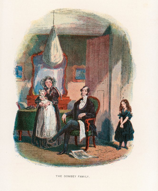 Illustration für Dombey und Sohn von Hablot Knight Browne