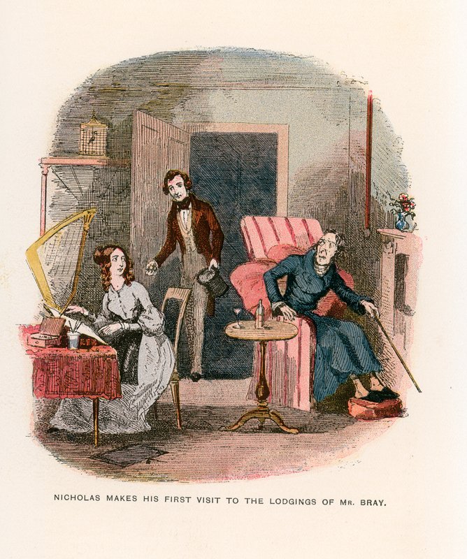 Illustration für Nicholas Nickleby von Hablot Knight Browne