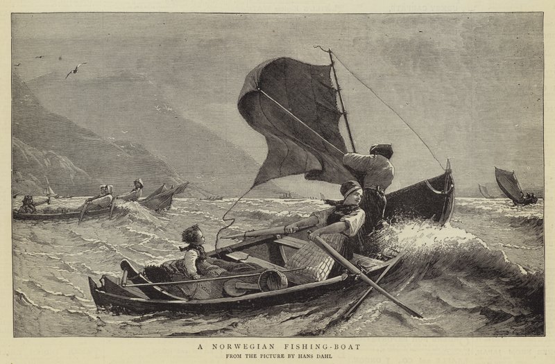 Ein norwegisches Fischerboot von Hans Dahl