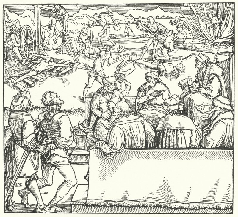 Gerichtsverhandlung von Hans (after) Burgkmair