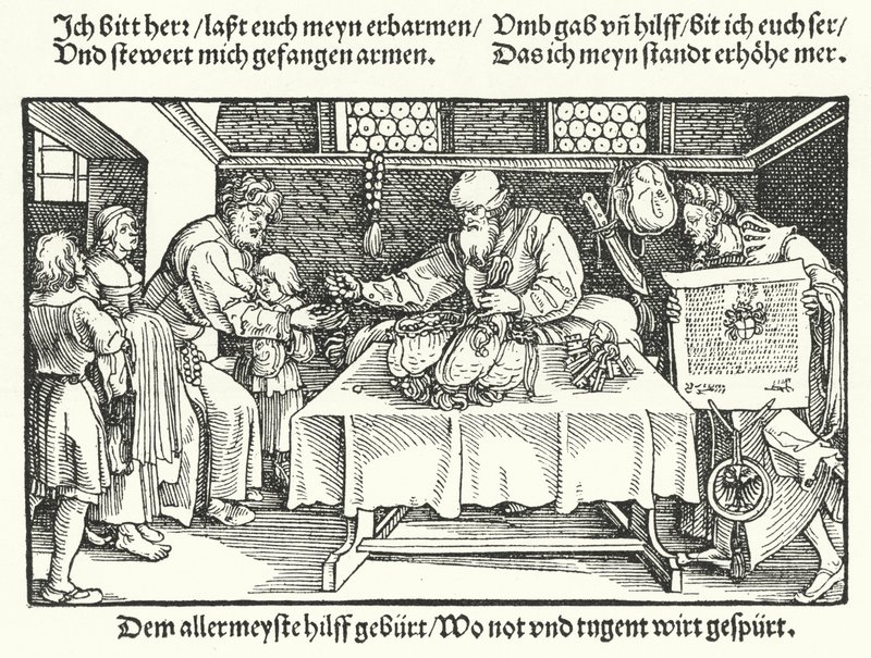 Der Wohltäter von Hans (after) Burgkmair