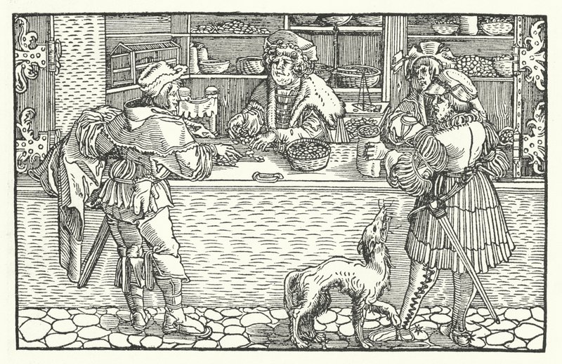 Der Geldwechsler von Hans (after) Burgkmair