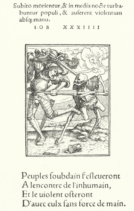 Der bewaffnete Ritter (Gravur) von Hans (after) Holbein the Younger