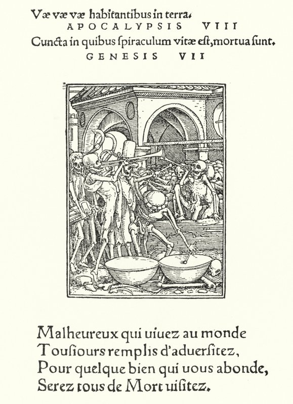 Das Beinhaus (Gravur) von Hans (after) Holbein the Younger