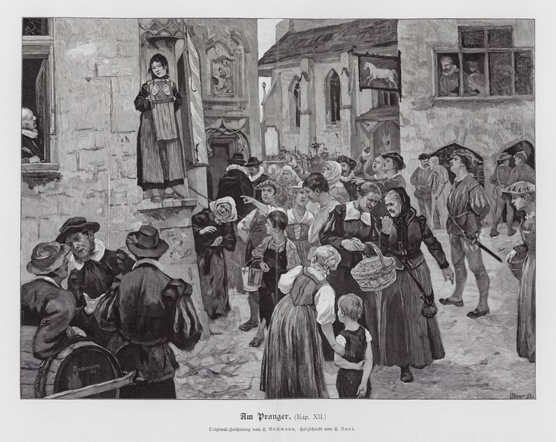 Frau im Pranger von Hans Bachmann