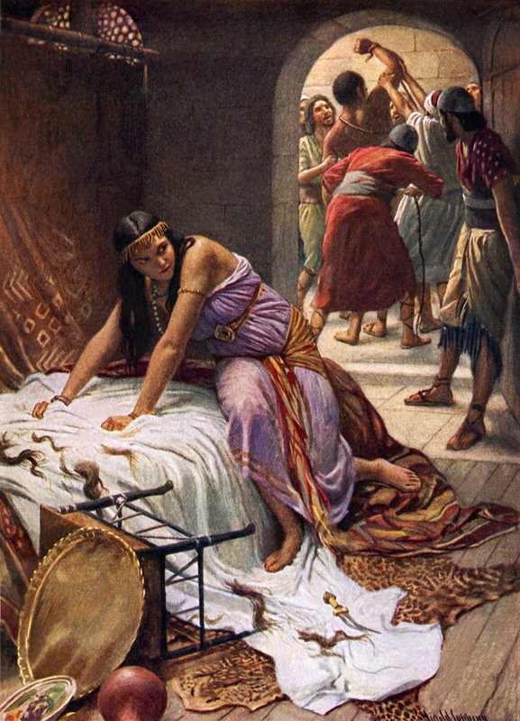 Delilah (Farblithografie) von Harold Copping